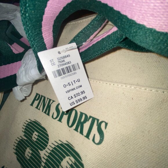 Victoria’s Secret PINK Canvas Pink Sports 86 Duffle Bag, NWT, Preppy & Cute - Picture 5 of 7